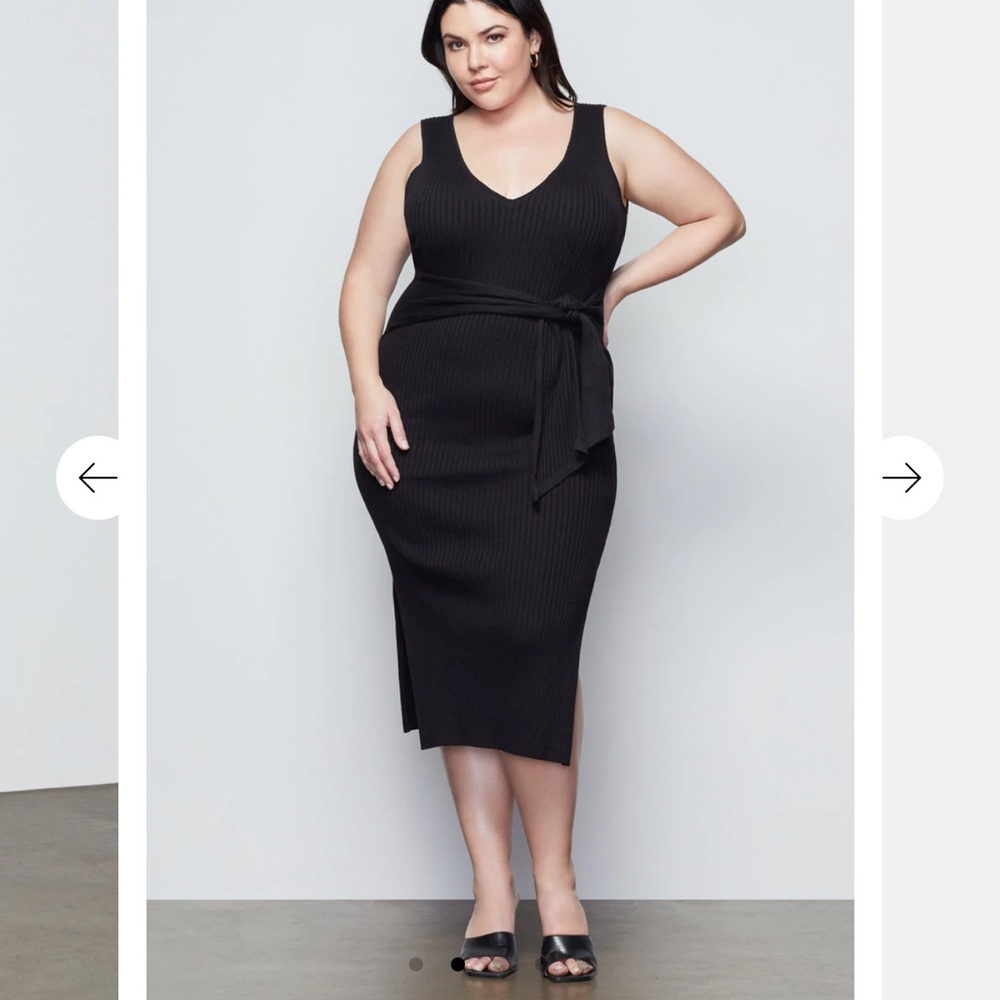 NWT Good American Belted Body Dress size 2x / 5 in Black
